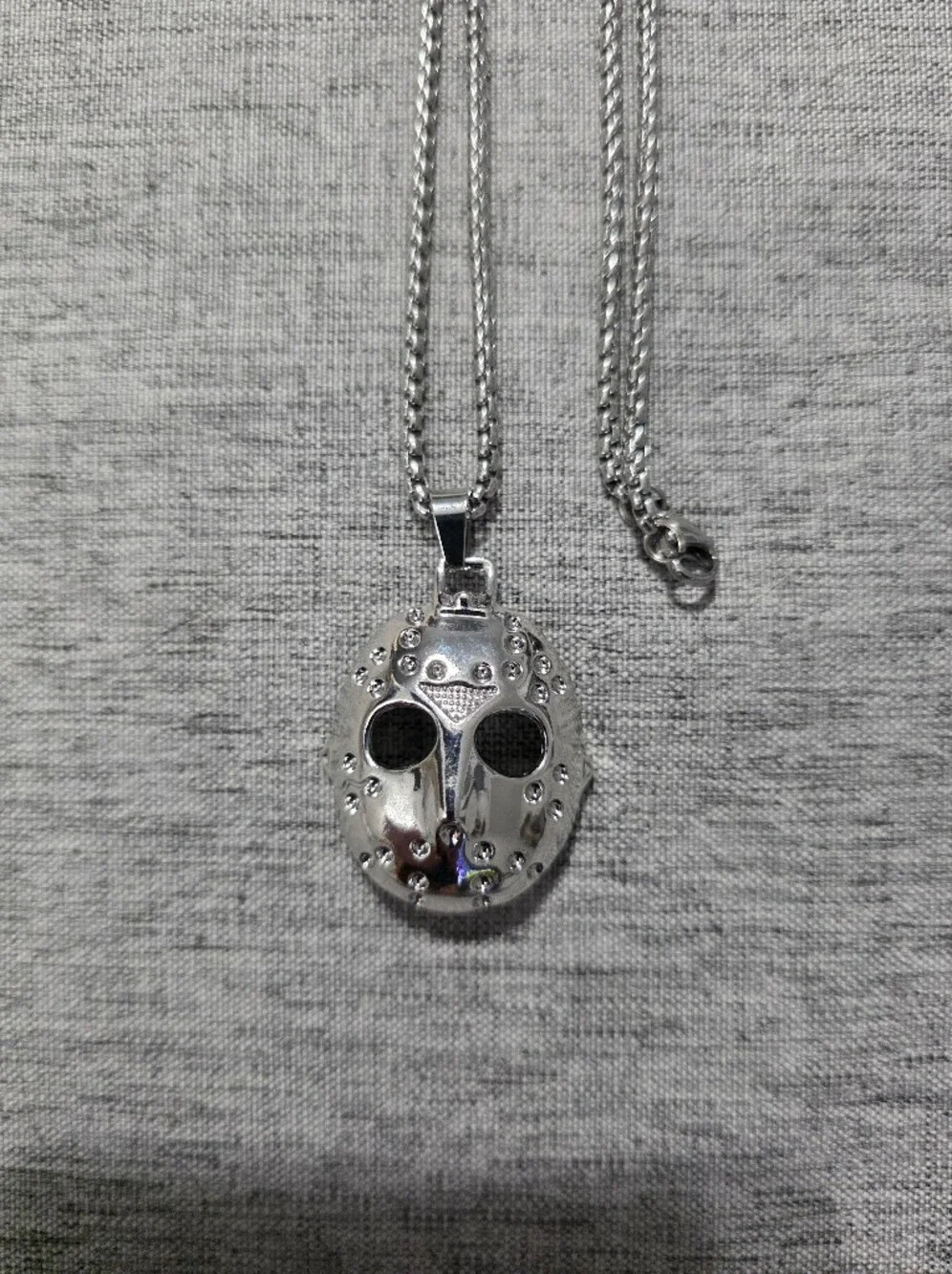 Silver Skull Pendant Necklace - Women Jewelry